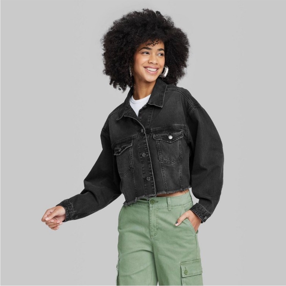 OVERSIZED fits like M denim jacket - Picture 3 of 9